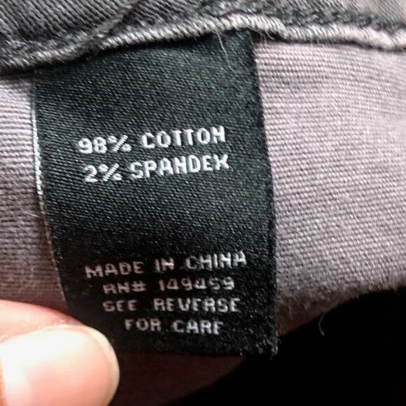 Prosperity Womens Pants Gray Camouflage Print Tapered Ankle Stretch Large - Picture 5 of 11